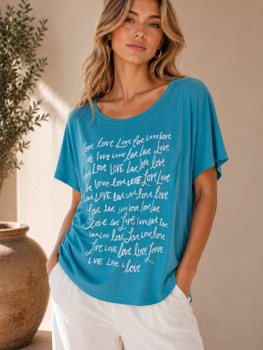 3/$20 Bundle 🌈 PL Movement Blue Love Graphic Dolman Top Women’s S